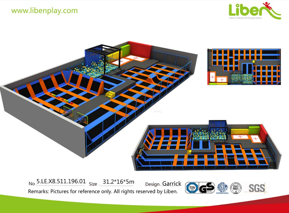 娛樂健身減肥室內(nèi)充氣滑梯組合樂園蹦蹦床